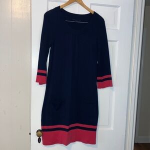 Boden Navy and Pink sweater dress